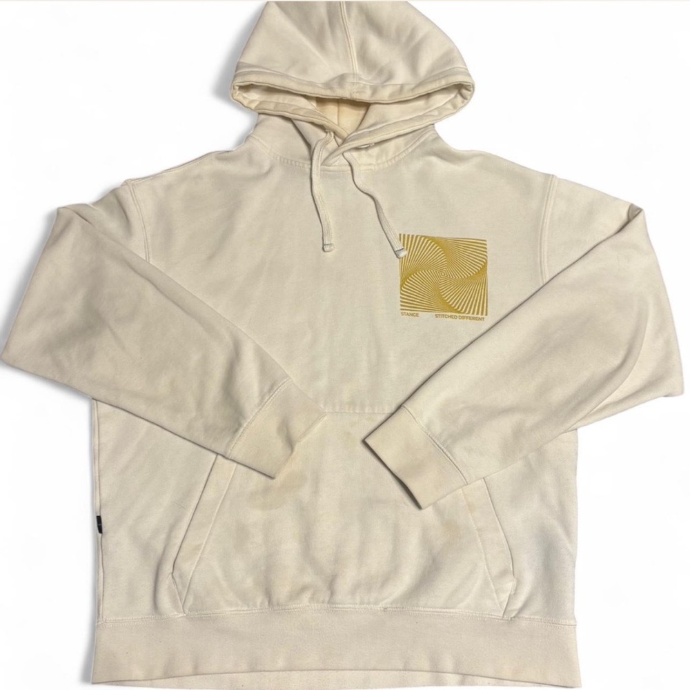 Stance Cream Hoodie with Gold Design